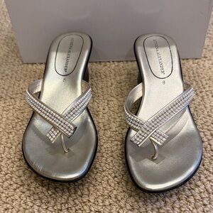 Athena Alexander Silver Rhinestone Sandals